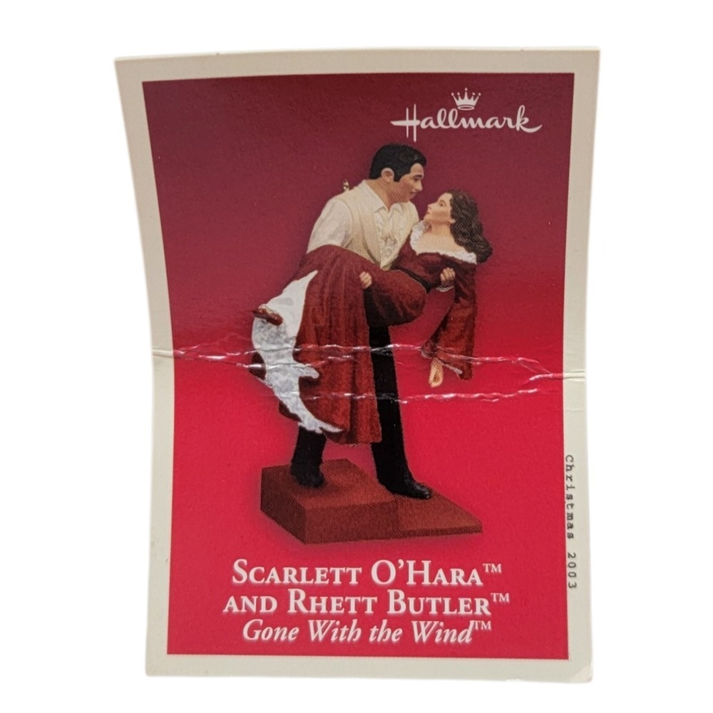Hallmark Keepsake Gone With The Wind Scarlett O'Hara Rhett Butler Ornament 2003 - Picture 9 of 10
